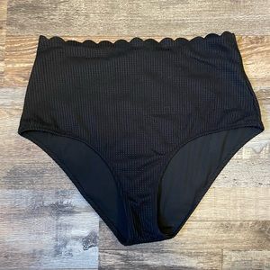 Aerie Waffle Scalloped High Waisted Bikini Bottom